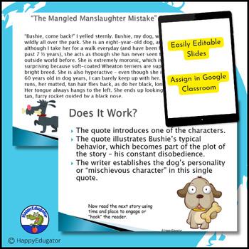 Writing Good Beginnings: Narrative Writing Hooks to Engage the Reader PowerPoint