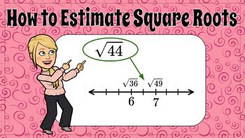 Preview of How to Estimate Non-Perfect Squares Using a Number Line