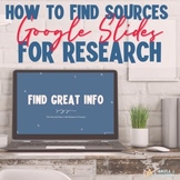 How to FIND Sources for a Research Paper or Project