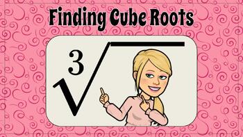 Preview of How to Find Cube Roots - Lesson, Task Cards, Video