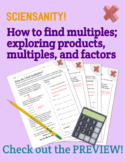 How to Find Multiples, Factors, More Scaffolded Sheet with