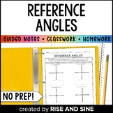 How to Find Reference Angles Guided Notes, Classwork, and 