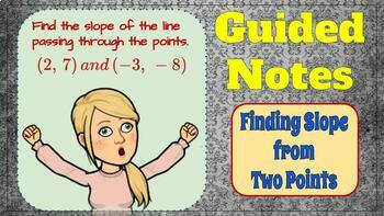 Preview of How to Find Slope Guided Notes