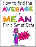 How to Find an Average or Mean