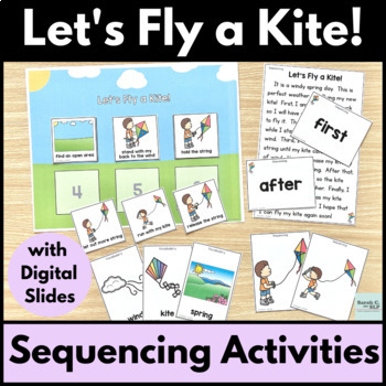 Preview of How to Fly a Kite or Kite Flying Sequencing Activities with Digital Slides