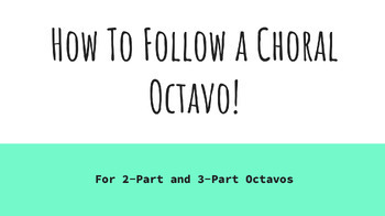 Preview of How to Follow a Choral Octavo!