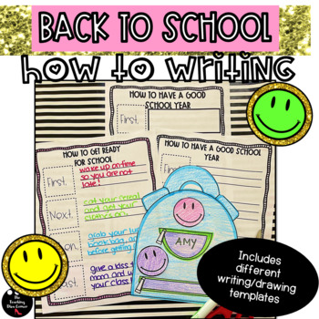 How to Get Ready for School Back to School Writing Craft | TpT