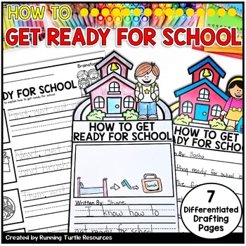 Preview of How to Get Ready for School- Back to School Writing Templates- Kinder-3rd Grade