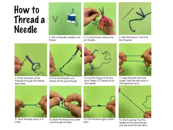 How to Hand Sew Basics by Ms Hagen Art Class | TPT