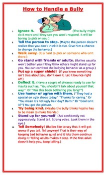 How to Handle a Bully by Heart 2 Heart Resources | TpT