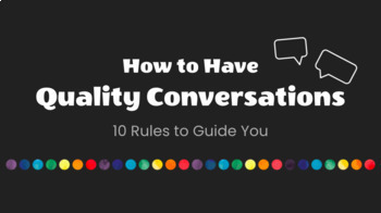 Preview of How to Have Quality Conversations - A Social Skills Mini-Unit