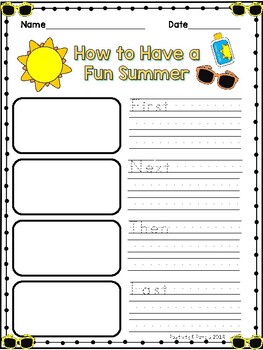 How to Have a Fun Summer Writing Activities by Positivity and Pencils