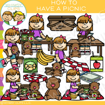 Preview of How to Have an Outdoor Picnic Spring Summer Sequencing Clip Art
