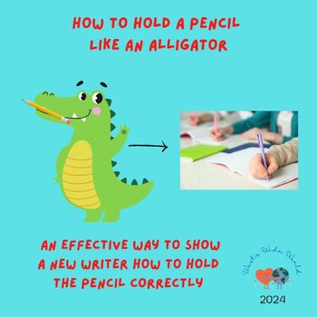 Preview of How to Hold a Pencil Like an Alligator ( Pre-K and Kindergarten)