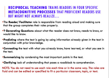 Preview of A "How to Implement Reciprocal Teaching in the Classroom" Presentation