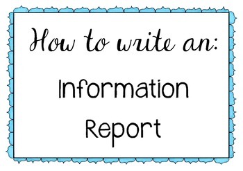 Preview of Writing an Information Report {Posters, Labels and Rubric}
