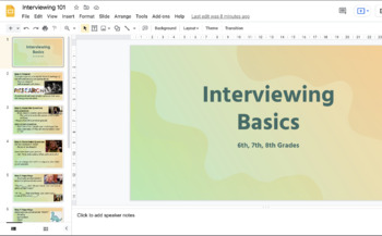 Preview of How to Interview Activity and Presentation