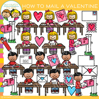 Preview of How to Make and Mail a Valentine's Day Card Sequencing Clip Art