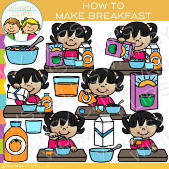 Preview of How to Make Breakfast Cereal Sequencing Clip Art