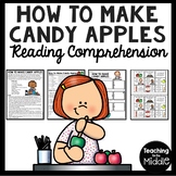 How to Make Candy Apples Reading Comprehension Worksheet a