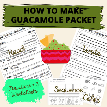 Preview of How to Make Guacamole Worksheets