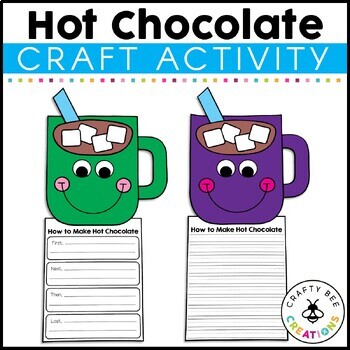 Preview of How to Make Hot Chocolate Craft January Writing Christmas Bulletin Board Cocoa