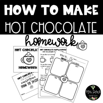 Preview of How to Make Hot Chocolate Homework Freebie