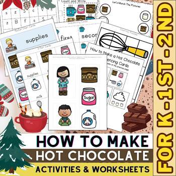 Preview of How to Make Hot Chocolate Math and Literacy Activities & Worksheets | Winter