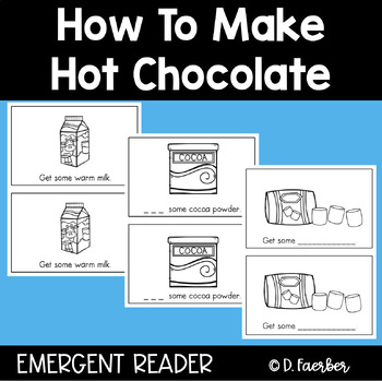 Preview of How to Make Hot Chocolate Emergent Reader with Differentiated Word Work