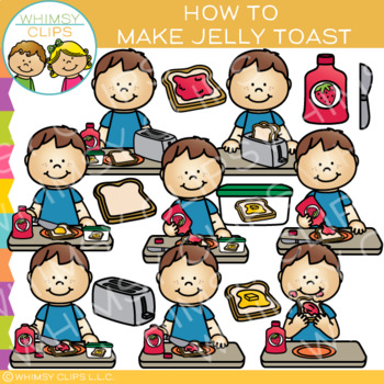 Preview of How to Make Jelly Toast for Breakfast Sequencing Clip Art