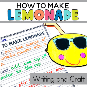 Preview of How to Make Lemonade Craft with Procedural Writing for Summer
