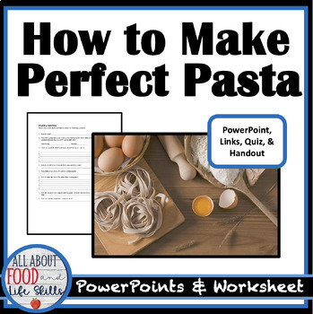 Preview of Pasta Lesson | No Prep | FACS, FCS, Family and Consumer Science, Culinary Arts