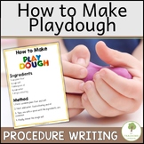 How to Make Playdough – Differentiated Procedure Writing A