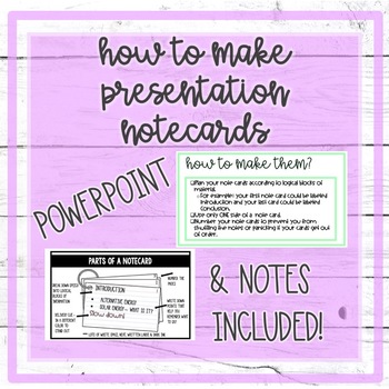 how to make notecards for a presentation