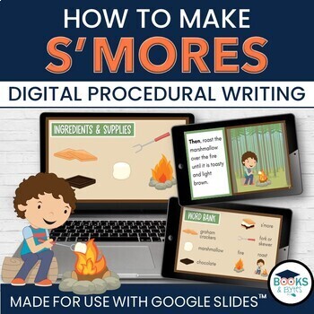 Preview of How to Make S'mores - Digital Procedural Writing for Google Slides™