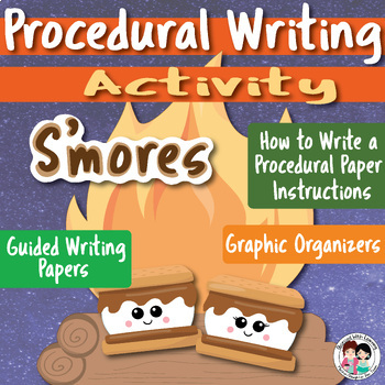 Preview of Procedural Writing, Write a How To, S'mores, Graphic Organizers