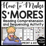 How to Make S'mores Reading Comprehension Worksheet and Se