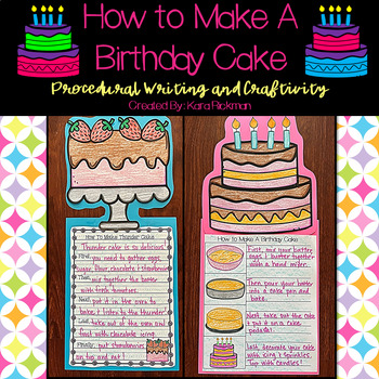 Preview of How to Make a Birthday Cake: Procedural Writing Craftivity