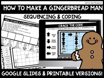 Preview of How to Make a Gingerbread/Christmas Activity/SEQUENCING & CODING (HOUR OF CODE)