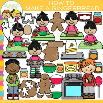 Preview of How to Make Christmas Gingerbread Man Cookies Clip Art
