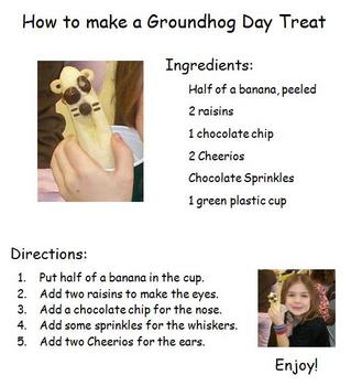 Preview of How to Make a Groundhog Day Treat Emergent Reader