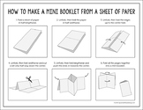 Free How to Make a Mini Booklet from a Sheet of Paper