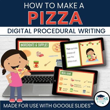 Preview of How to Make a Pizza: Procedure Writing Digital Template for Google Slides™