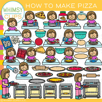 Preview of How to Make a Pizza Sequencing Clip Art