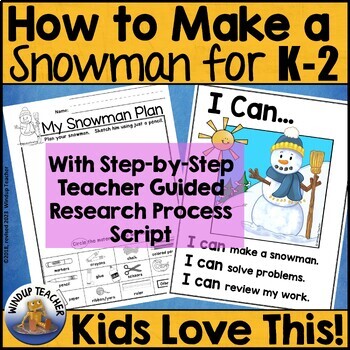 Preview of How to Make a Snowman Lesson Plans & Writing Craft Activity - Research Process