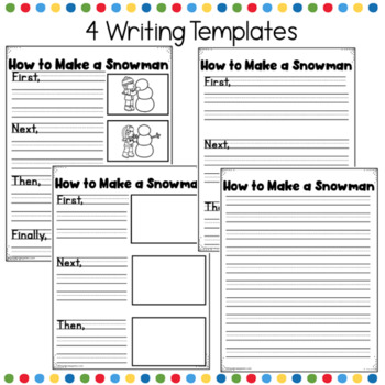 How to Make a Snowman Writing Activity | TPT