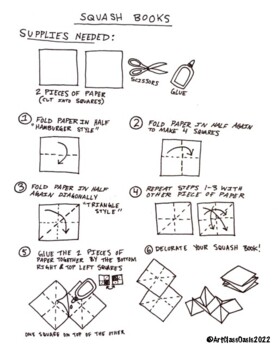 How to Make a Squash Book Handout by Art Class Oasis | TPT