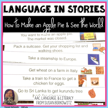 Preview of How to Make an Apple Pie and See the World Adapted Book Companion Speech Therapy