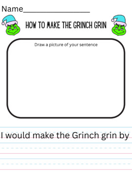 Preview of How to Make the Grinch Grin Writing