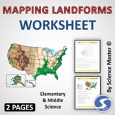 Landform Worksheets Teaching Resources | Teachers Pay Teachers
